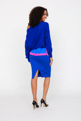 Pull en maille encolure bateau Électrique - Vannina VESPERINI