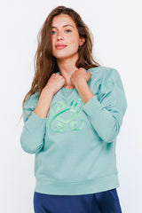 Sweatshirt Coton VV Vert - Vannina VESPERINI