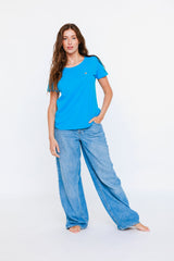 T-shirt Coton VV Bleu - Vannina VESPERINI