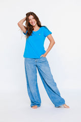 T-shirt Coton VV Bleu - Vannina VESPERINI