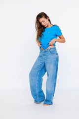 T-shirt Coton VV Bleu - Vannina VESPERINI