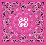 Carré VV - Série Bandana en twill de soie – Rose Pétunia - Vannina VESPERINI