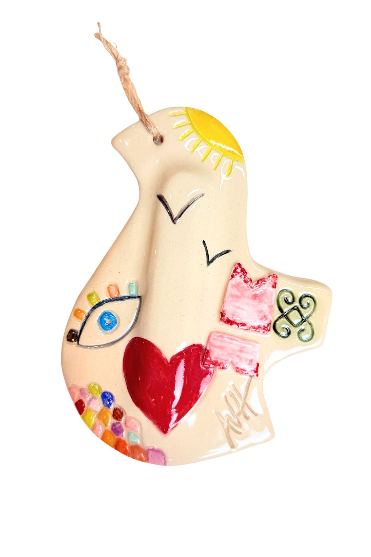 Bijou de Mur - Colombe "Chance" - Oeuvre unique 1/1 signé AVH - Vannina VESPERINI