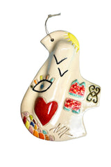 Bijou de Mur - Colombe "Holidays Spirit" - Oeuvre unique 1/1 signé AVH - Vannina VESPERINI