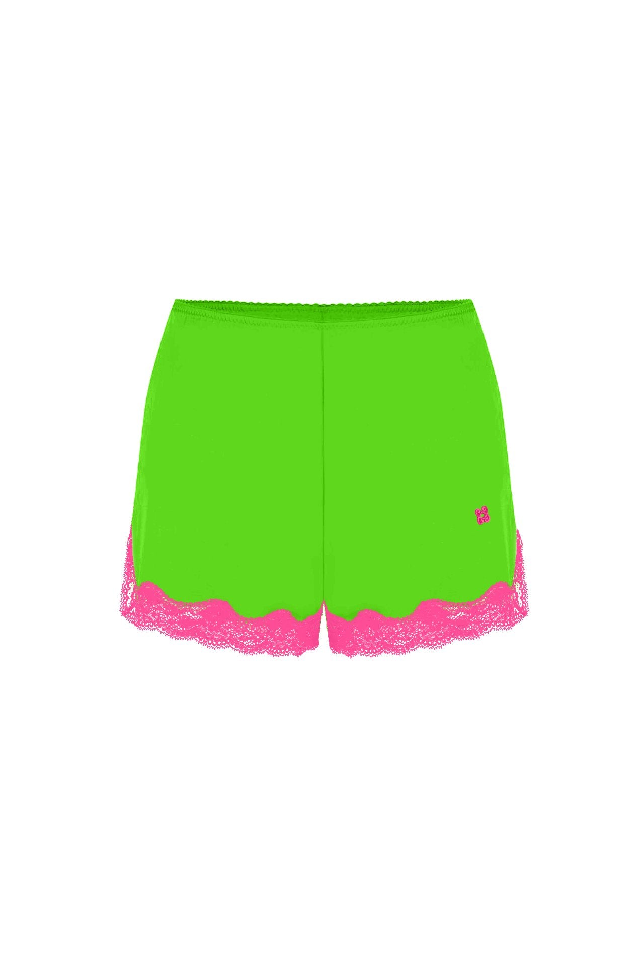 Boxer en soie, Vibrant Green - Fluorose - Vannina VESPERINI