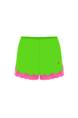 Boxer en soie, Vibrant Green - Fluorose - Vannina VESPERINI