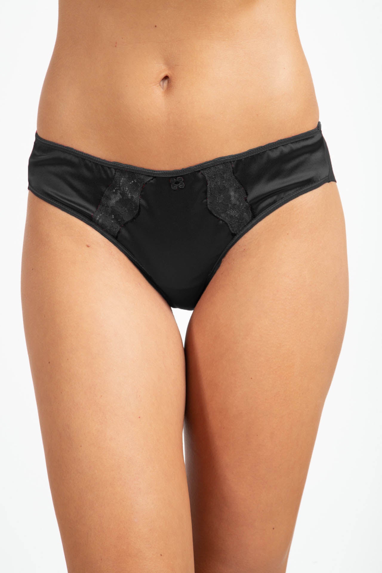 Culotte en soie, Noir - Vannina VESPERINI