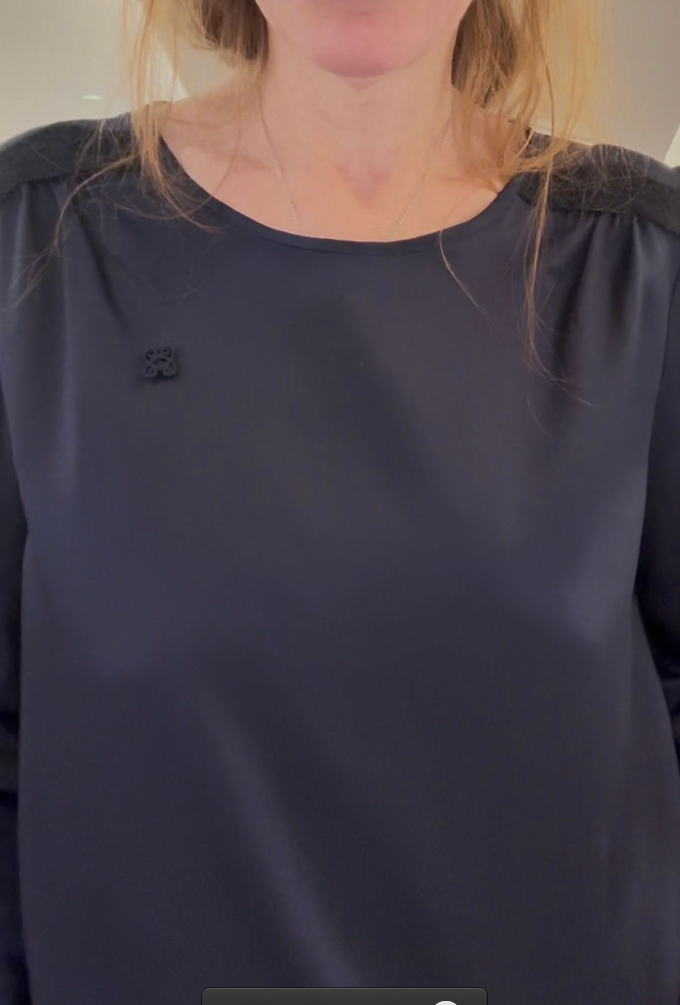 T-Shirt Couture en Soie Yves - Océan