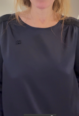 T-Shirt Couture en Soie Yves - Océan