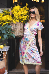 Robe cache - coeur en satin - Aquarelle - Vannina VESPERINI