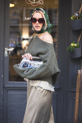 Top en soie Norma, Caviar - Bronze - Vannina VESPERINI