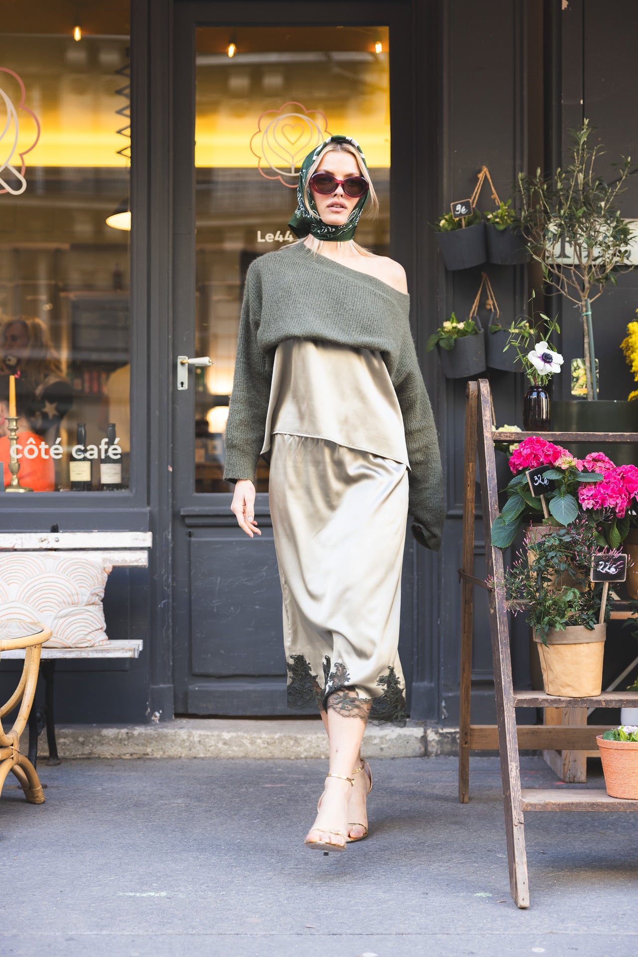 Jupe Norma "Couture" Caviar - Bronze - Vannina VESPERINI