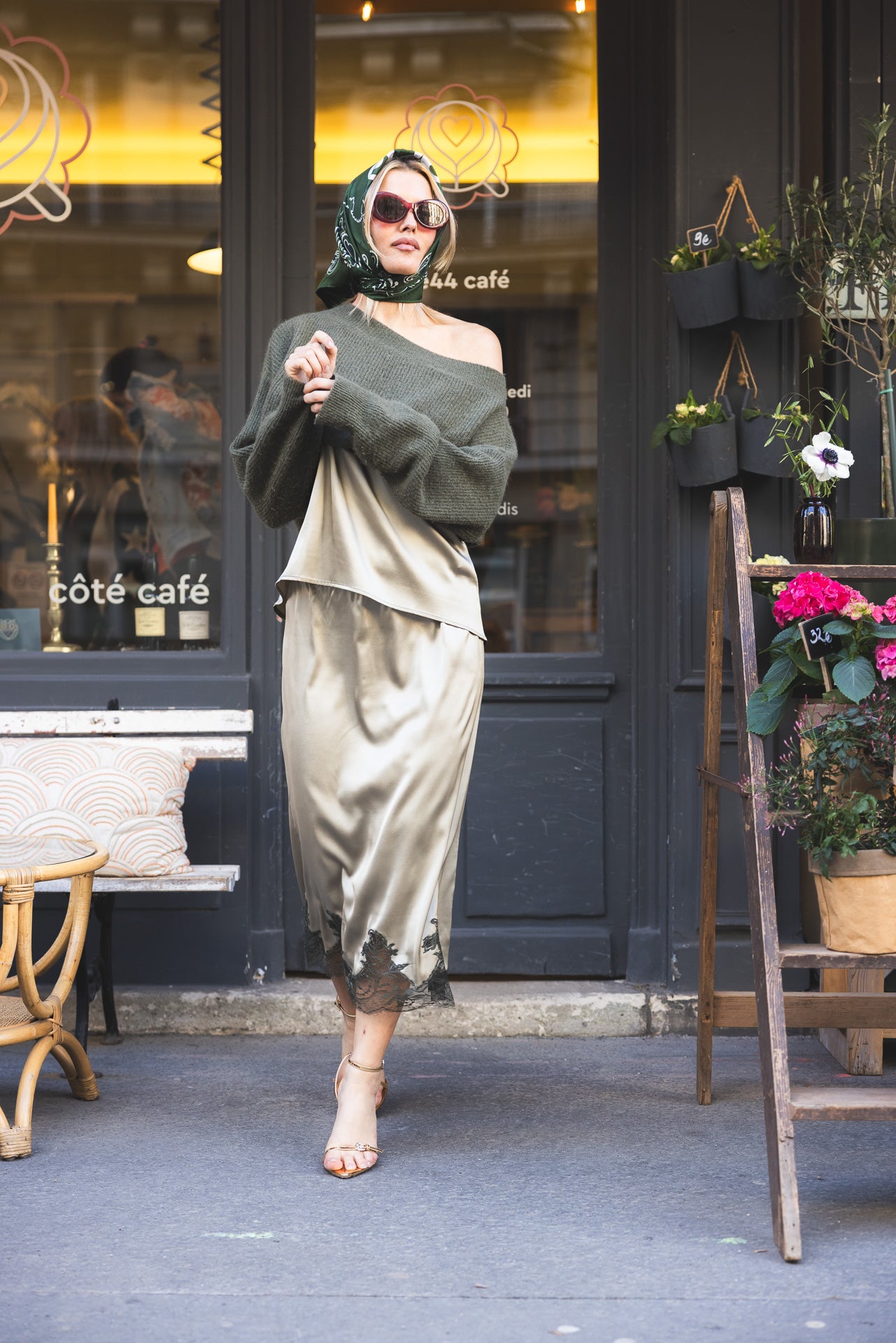 Jupe Norma "Couture" Caviar - Bronze - Vannina VESPERINI