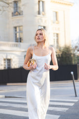 Robe midi en soie Ivoire - Vannina VESPERINI