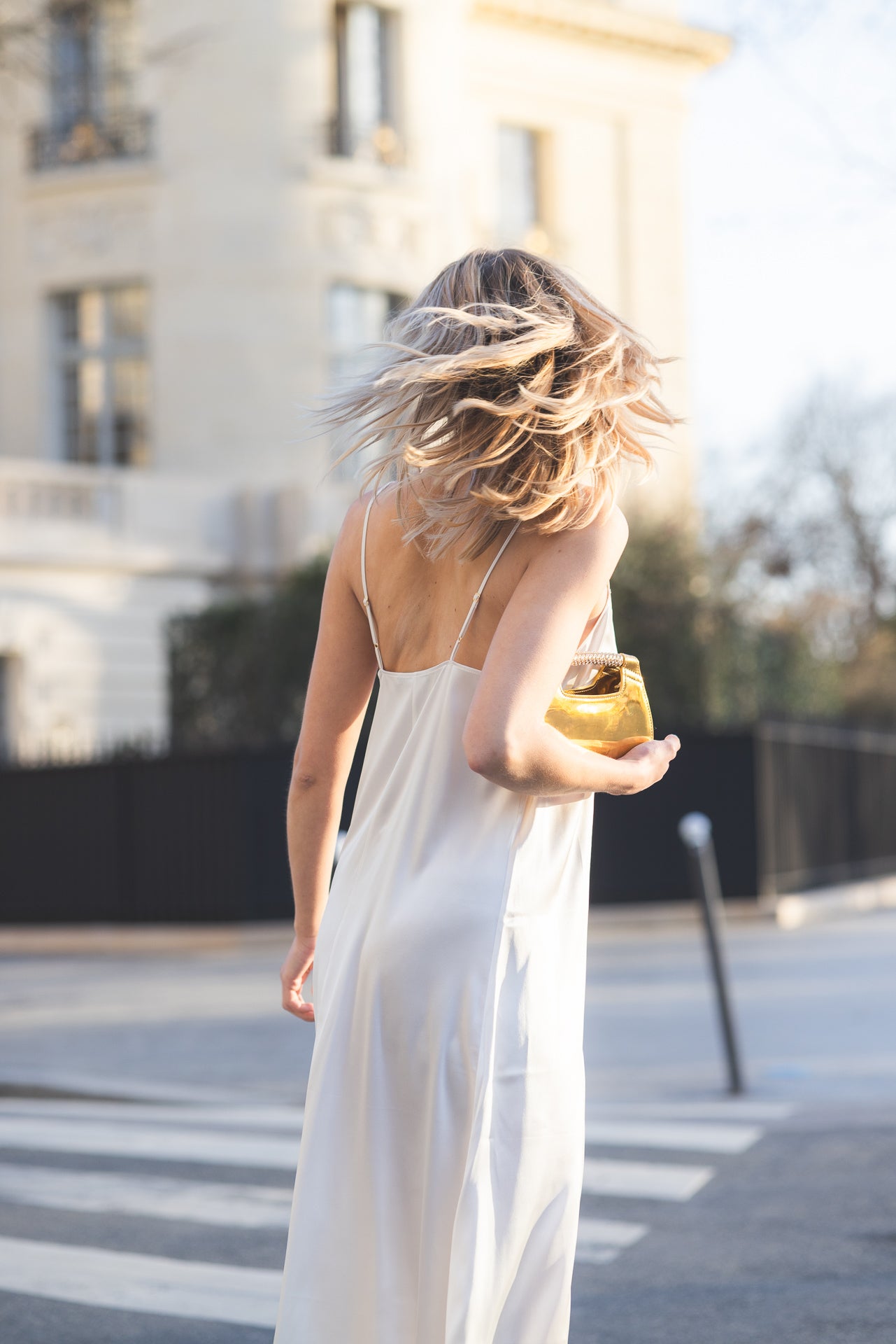 Robe midi en soie Ivoire - Vannina VESPERINI