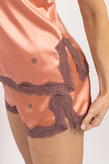 Boxer en soie, Goldenrose - Taupe