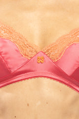 Triangle en soie Papaye - Tropic