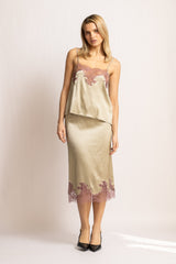 Jupe Norma "Couture" Caviar - Rosewood - Vannina VESPERINI