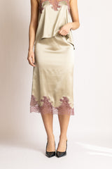 Jupe Norma "Couture" Caviar - Rosewood - Vannina VESPERINI