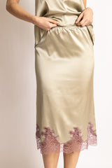 Jupe Norma "Couture" Caviar - Rosewood - Vannina VESPERINI