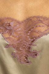 Top en soie Norma, Caviar - Rosewood - Vannina VESPERINI