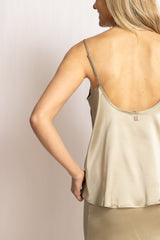 Top en soie Norma, Caviar - Rosewood - Vannina VESPERINI