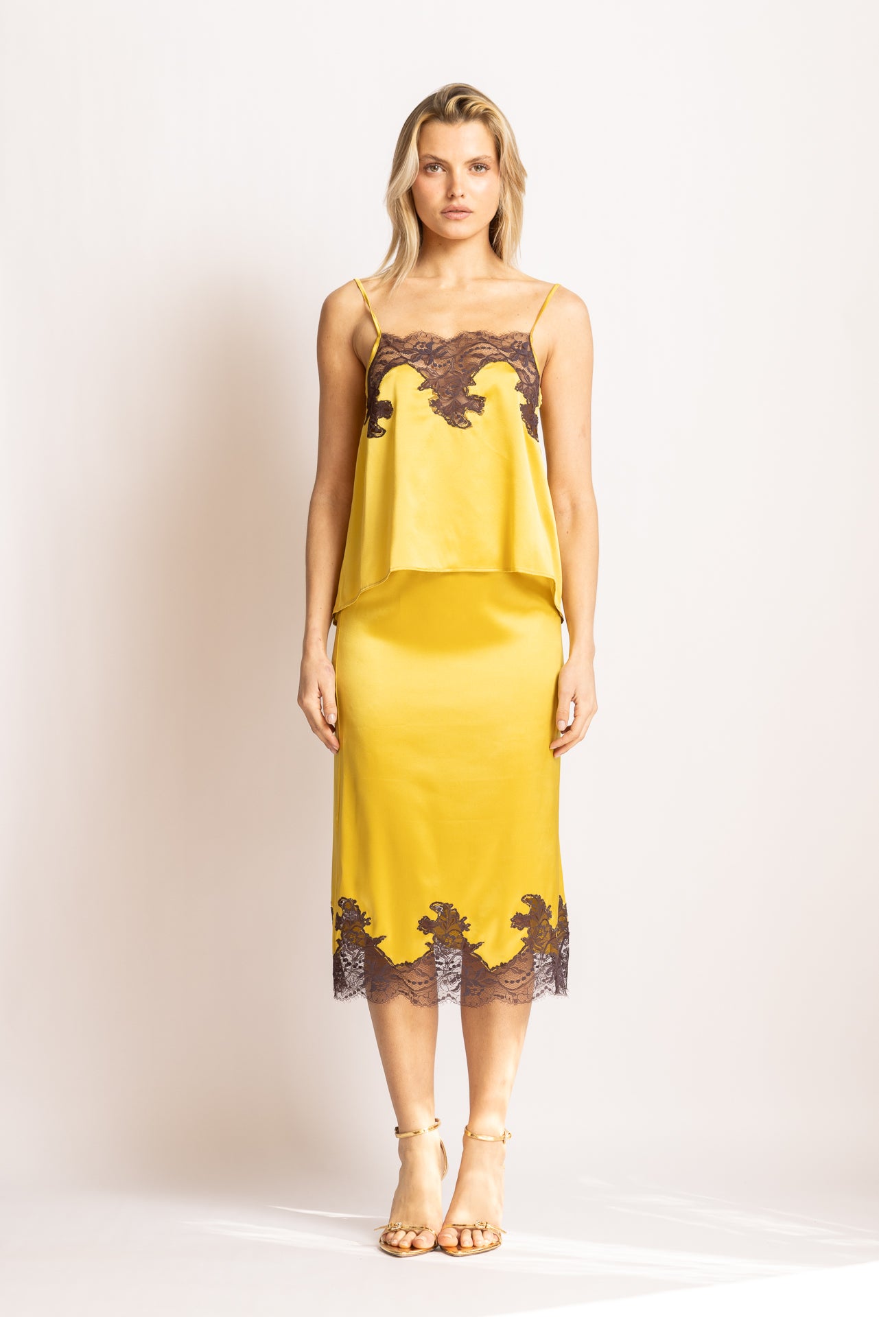 Top en soie Norma, Gold - Seeds - Vannina VESPERINI