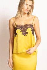 Top en soie Norma, Gold - Seeds - Vannina VESPERINI