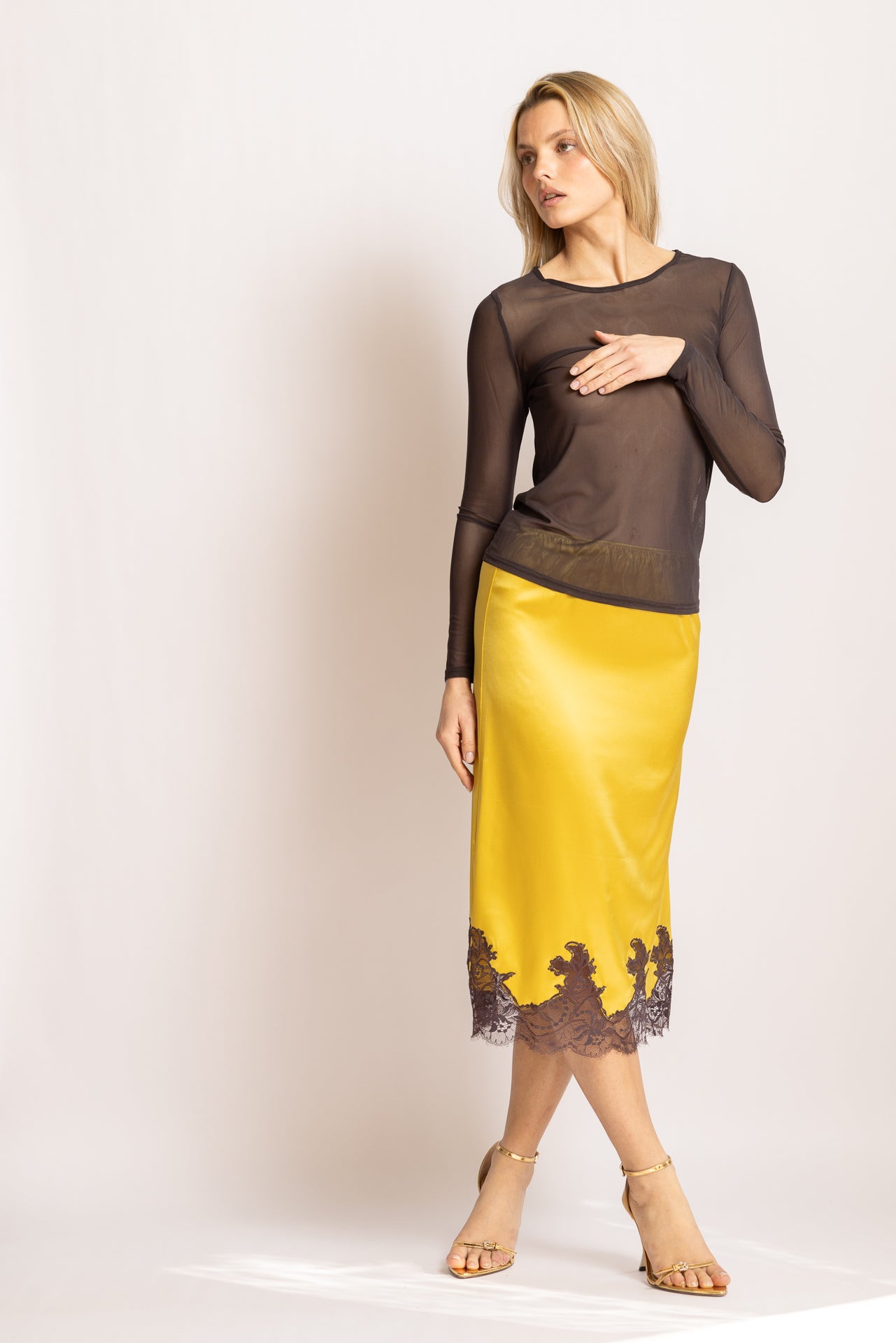 Top en tulle - Chocolat - Vannina VESPERINI