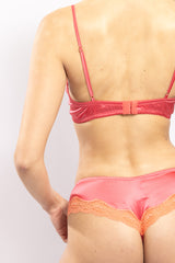 Triangle en soie Papaye - Tropic - Vannina VESPERINI