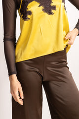 Top en soie Norma, Gold - Seeds - Vannina VESPERINI