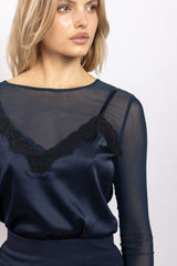 Top en tulle - Océan - Vannina VESPERINI