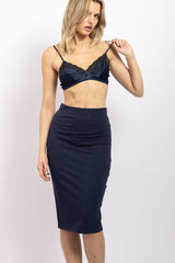 Triangle en soie Océan - Noir - Vannina VESPERINI