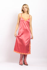 Robe midi en soie, Papaye - Tropic - Vannina VESPERINI