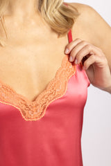 Robe midi en soie, Papaye - Tropic - Vannina VESPERINI