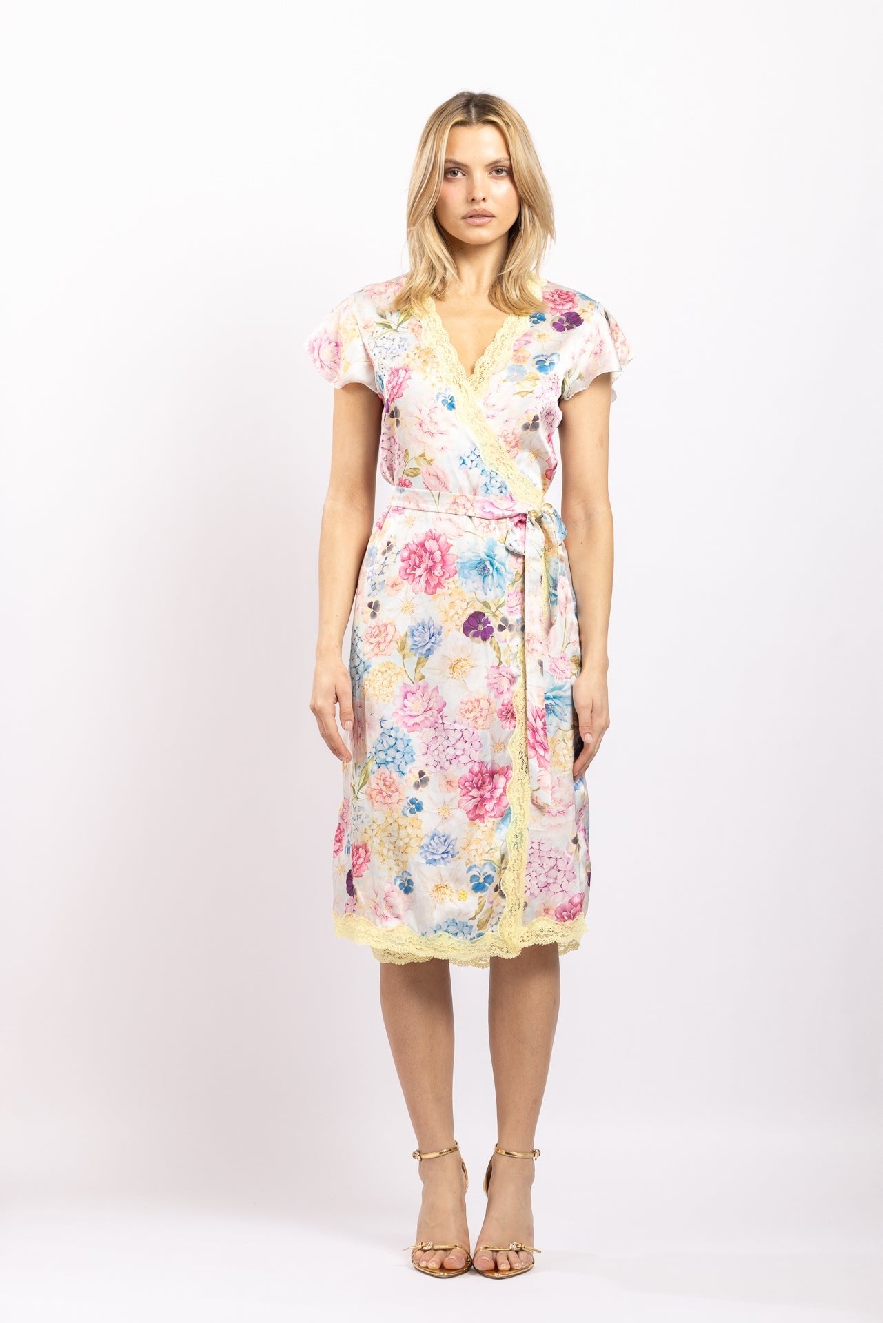 Robe cache - coeur en satin - Aquarelle - Vannina VESPERINI