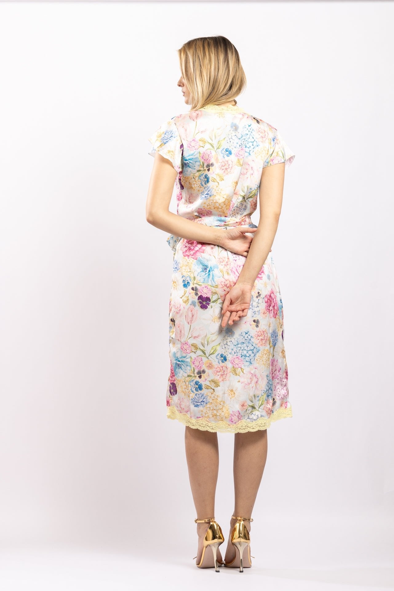 Robe cache - coeur en satin - Aquarelle - Vannina VESPERINI