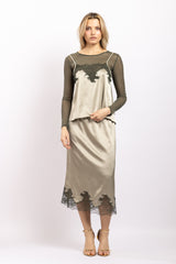 Top en tulle - Kaki - Vannina VESPERINI