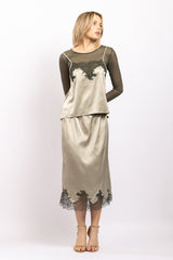 Top en tulle - Kaki - Vannina VESPERINI