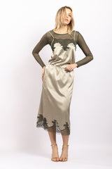 Jupe Norma "Couture" Caviar - Bronze - Vannina VESPERINI