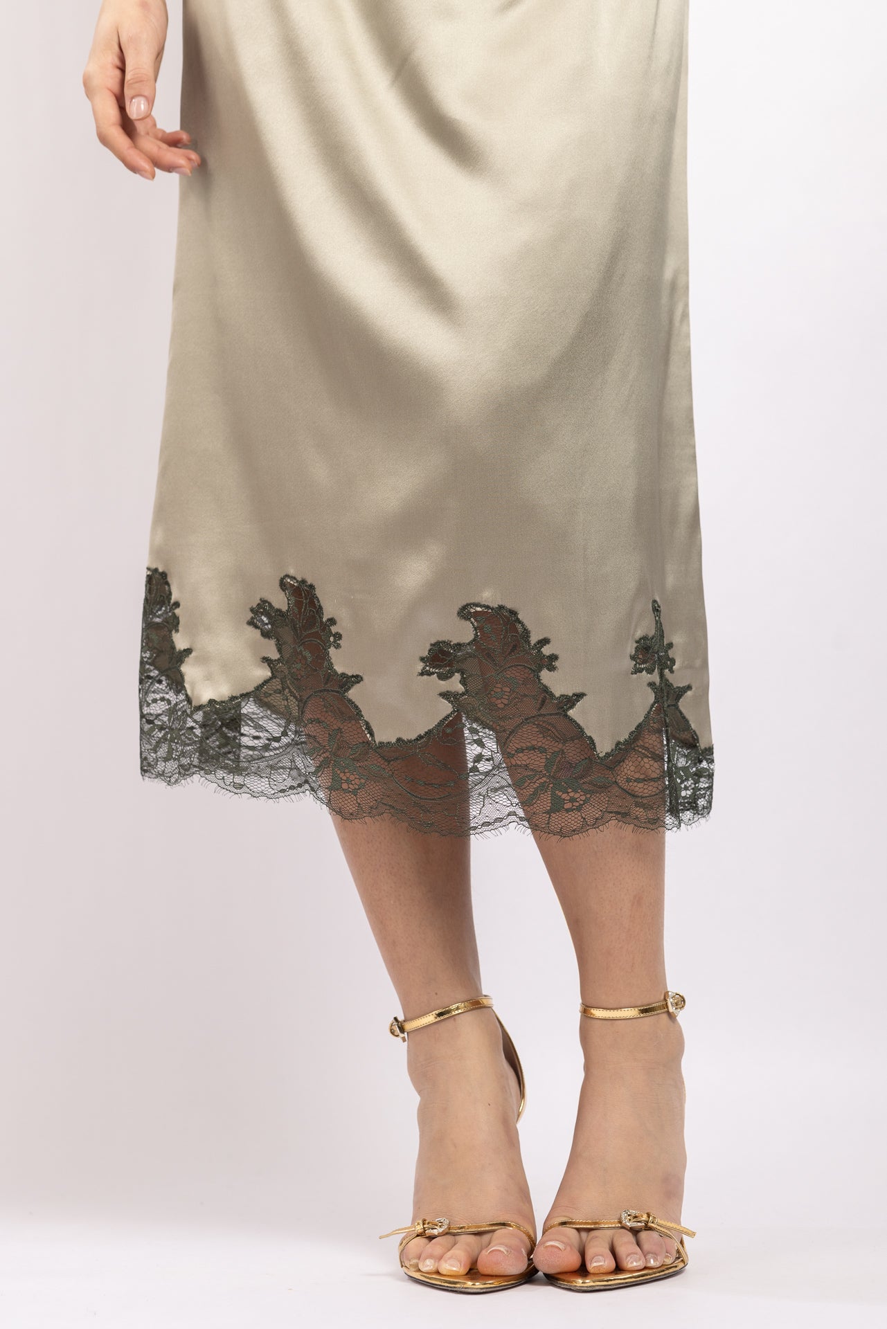 Jupe Norma "Couture" Caviar - Bronze - Vannina VESPERINI