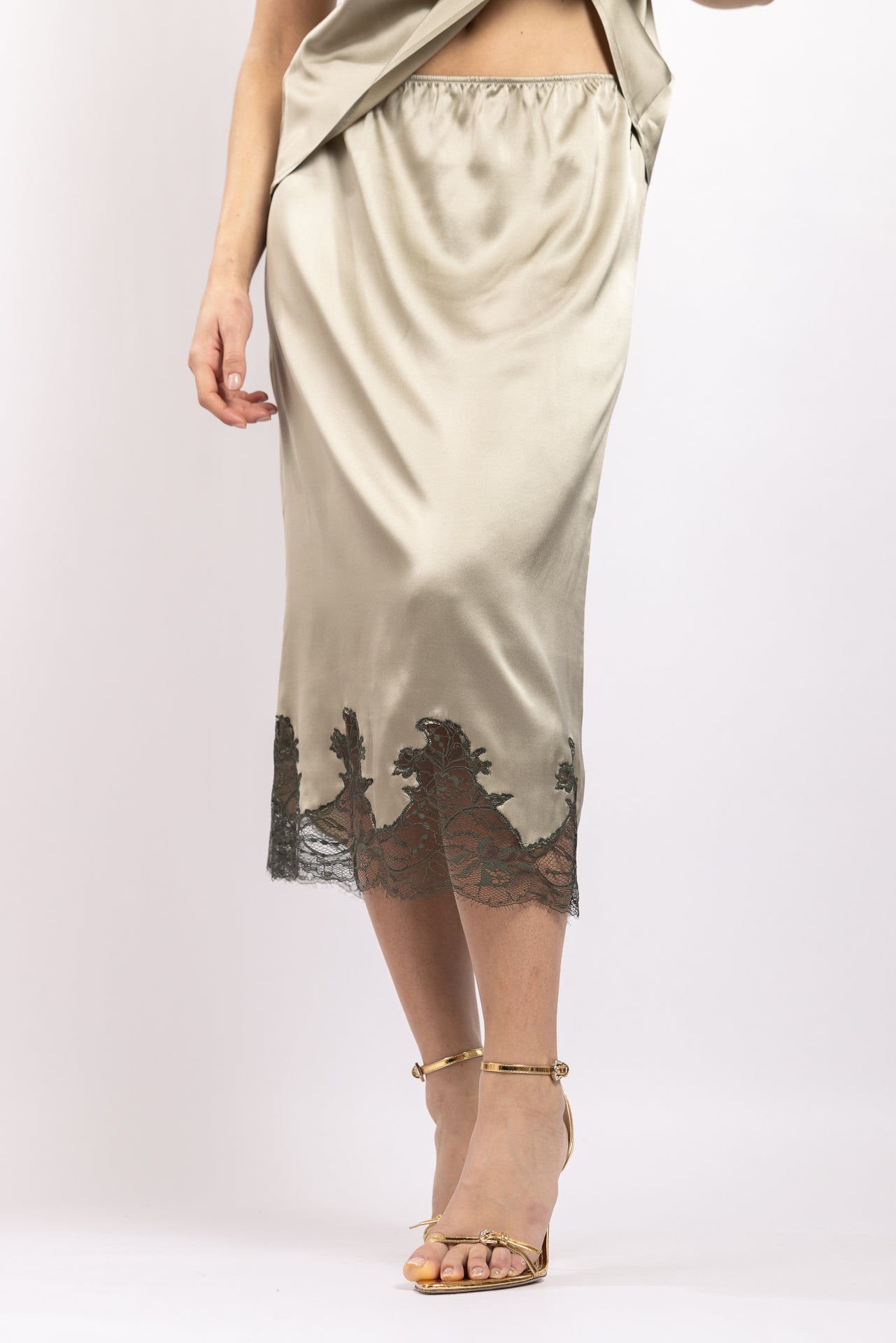 Jupe Norma "Couture" Caviar - Bronze - Vannina VESPERINI