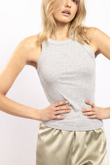 Débardeur coton VV gris chiné - Vannina VESPERINI