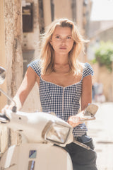 Bustier BB - Vichy Bleu - Vannina VESPERINI