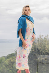 Robe midi en soie, Aquarelle - Mais - Vannina VESPERINI