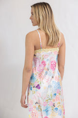 Robe midi en soie, Aquarelle - Mais - Vannina VESPERINI