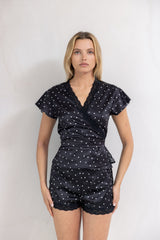 Top Cache - Coeur, Ivorydot - Black - Vannina VESPERINI