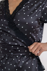 Top Cache - Coeur, Ivorydot - Black - Vannina VESPERINI