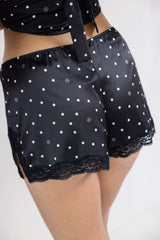 Boxer en soie Ivorydot - Black - Vannina VESPERINI