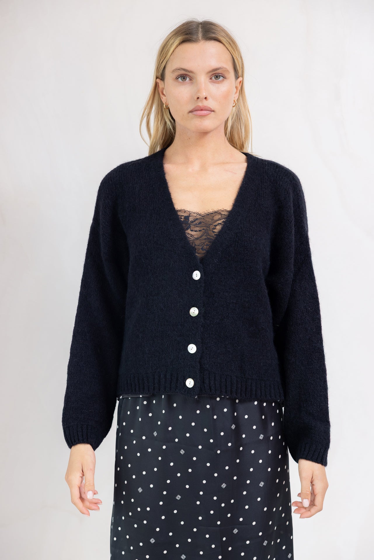 Cardigan Scarlett Noir - Vannina VESPERINI
